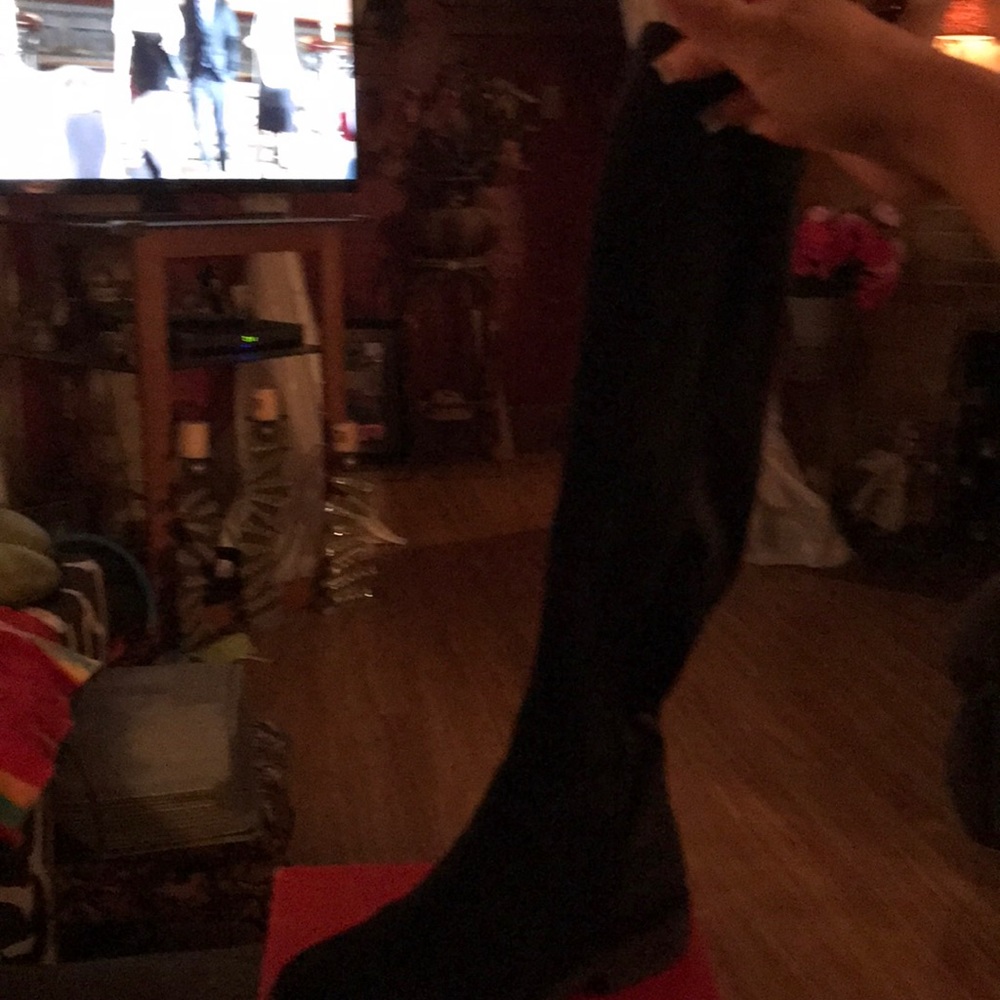Black calf boots
